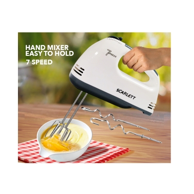 Electric Egg Beater & Mixer – Cake & Cream Whisker (White)